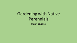 Gardening with Native Perennials