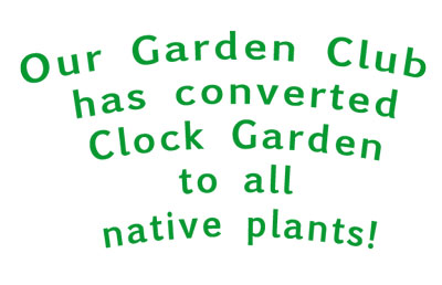 Native Plant Bed in the Weaverville Clock Garden